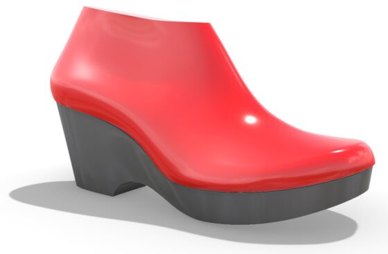 Medium Heel Shoe Last with Matching Platform Shoe Component