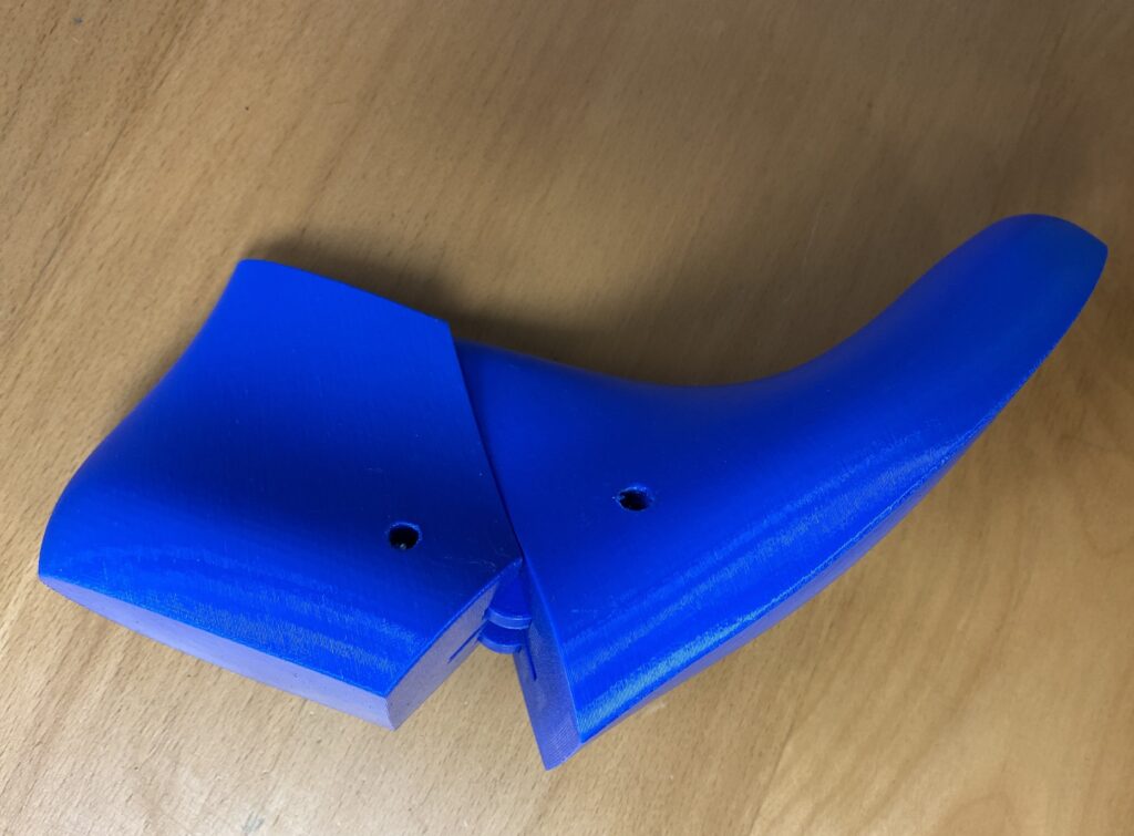 3D Printed Shoe Last Opened Alpha Hinge